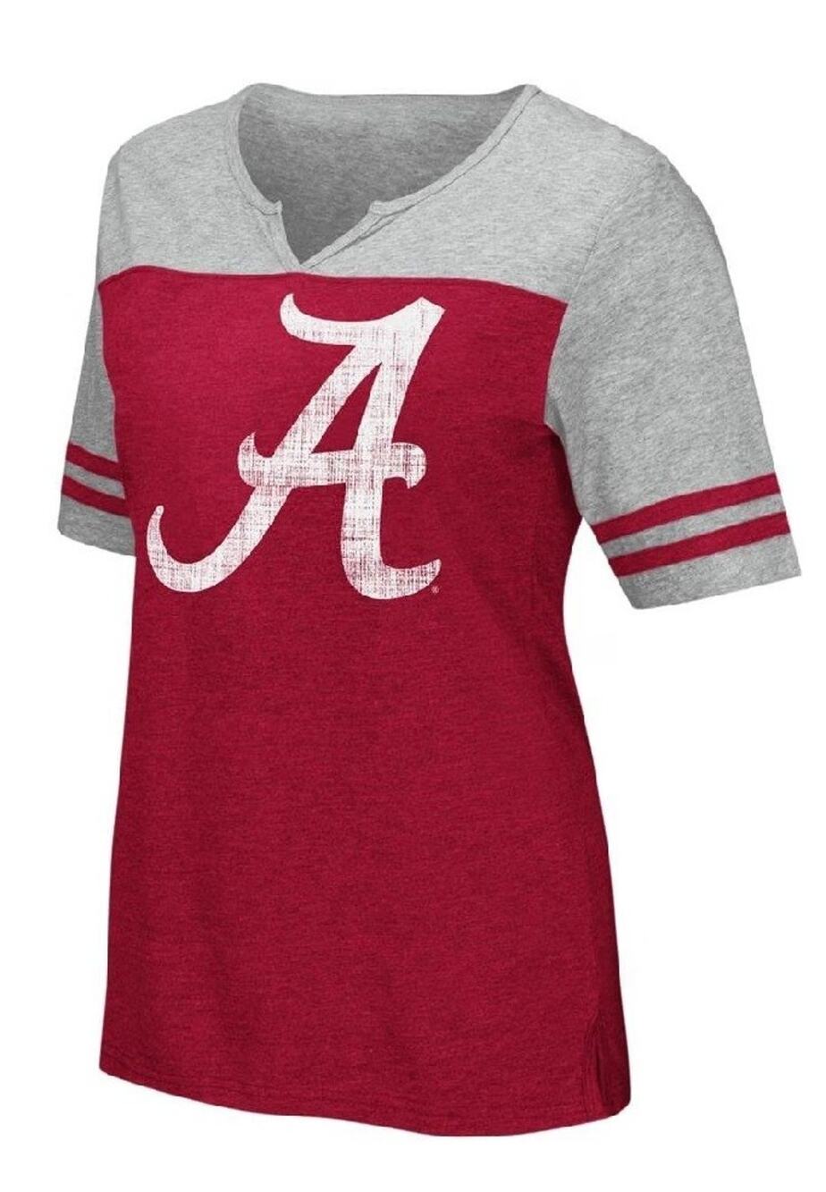 Colosseum Alabama Crimson Tide Women's On A Break V-Neck T-Shirt - S